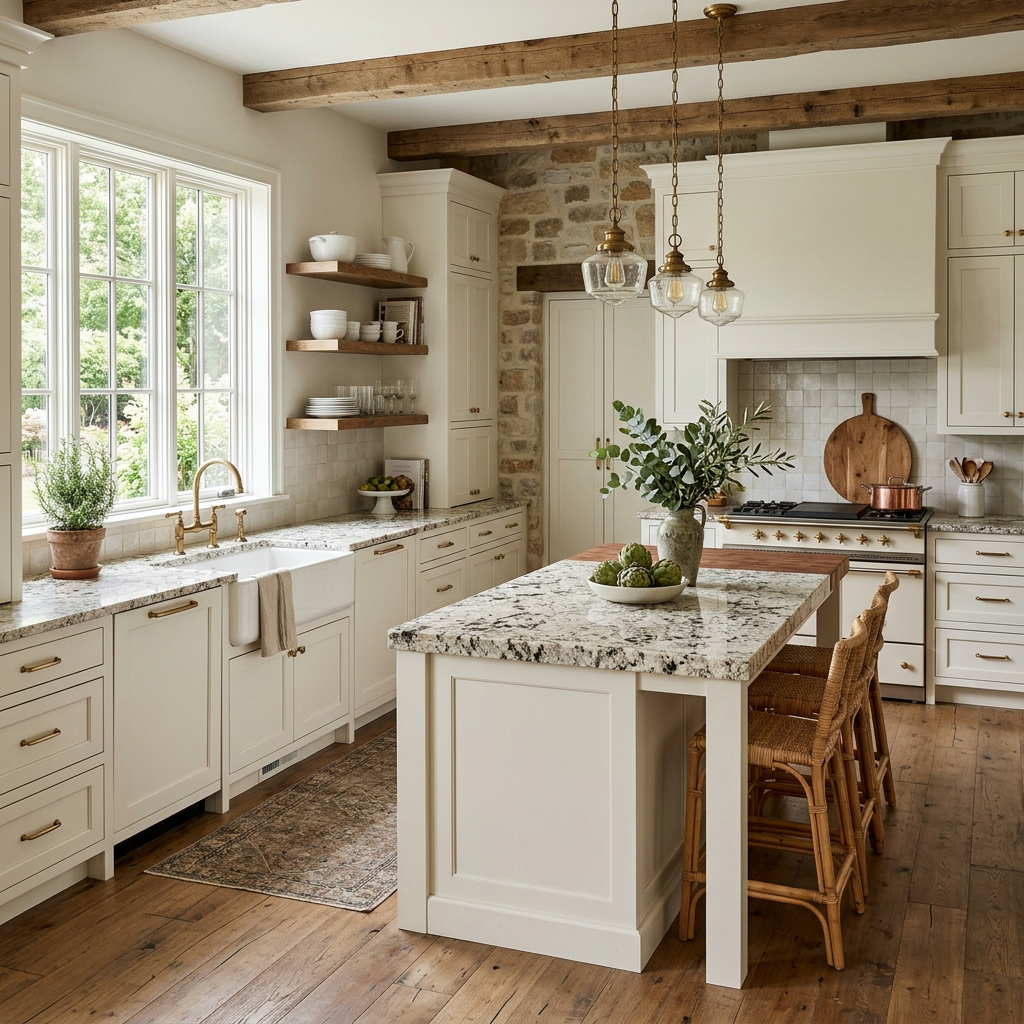 Bianco Antico Granite Shaker Kitchen
