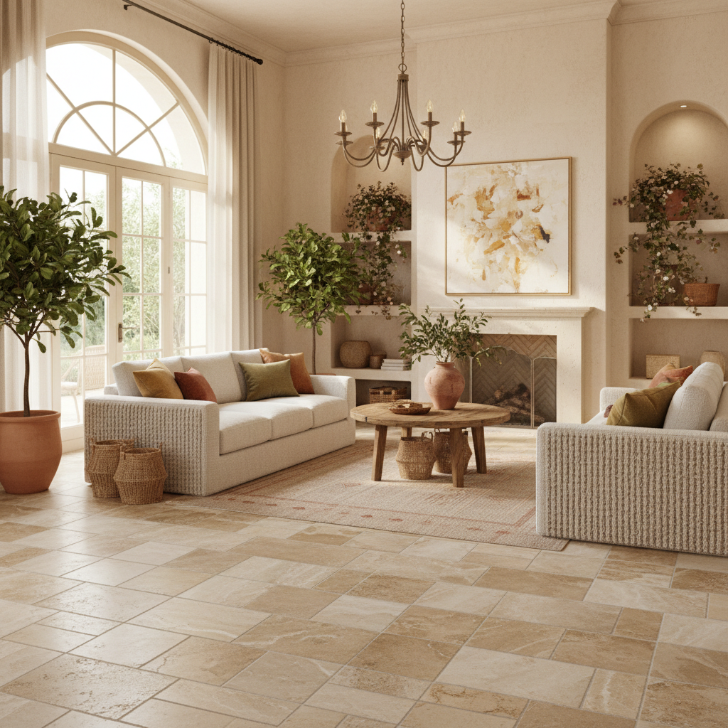 Verona Travertine Underfoot