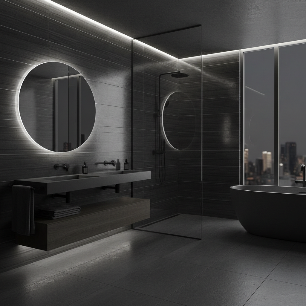 Anthracite Lines on the Wall