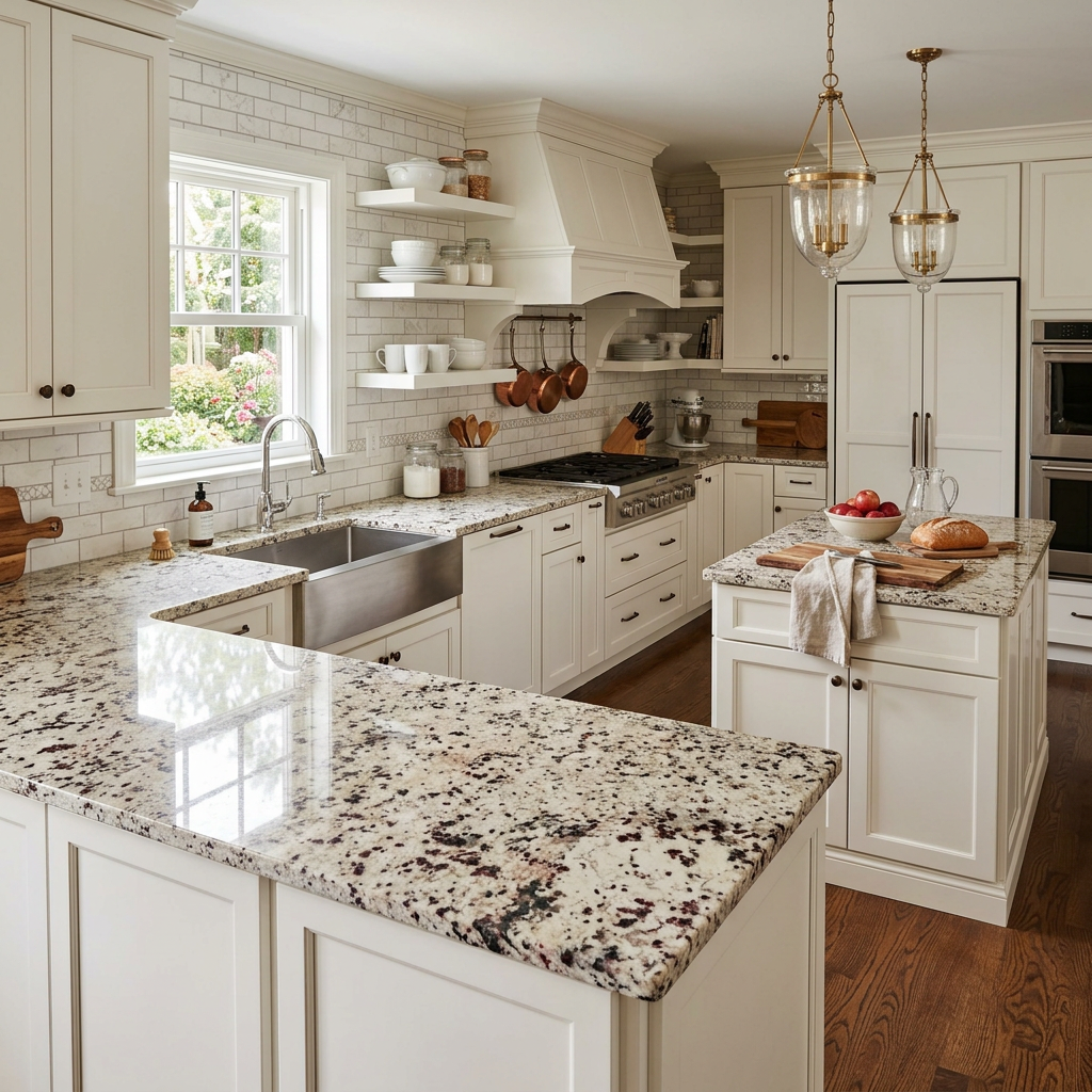 Bianco Antico Granite Classic White Kitchen