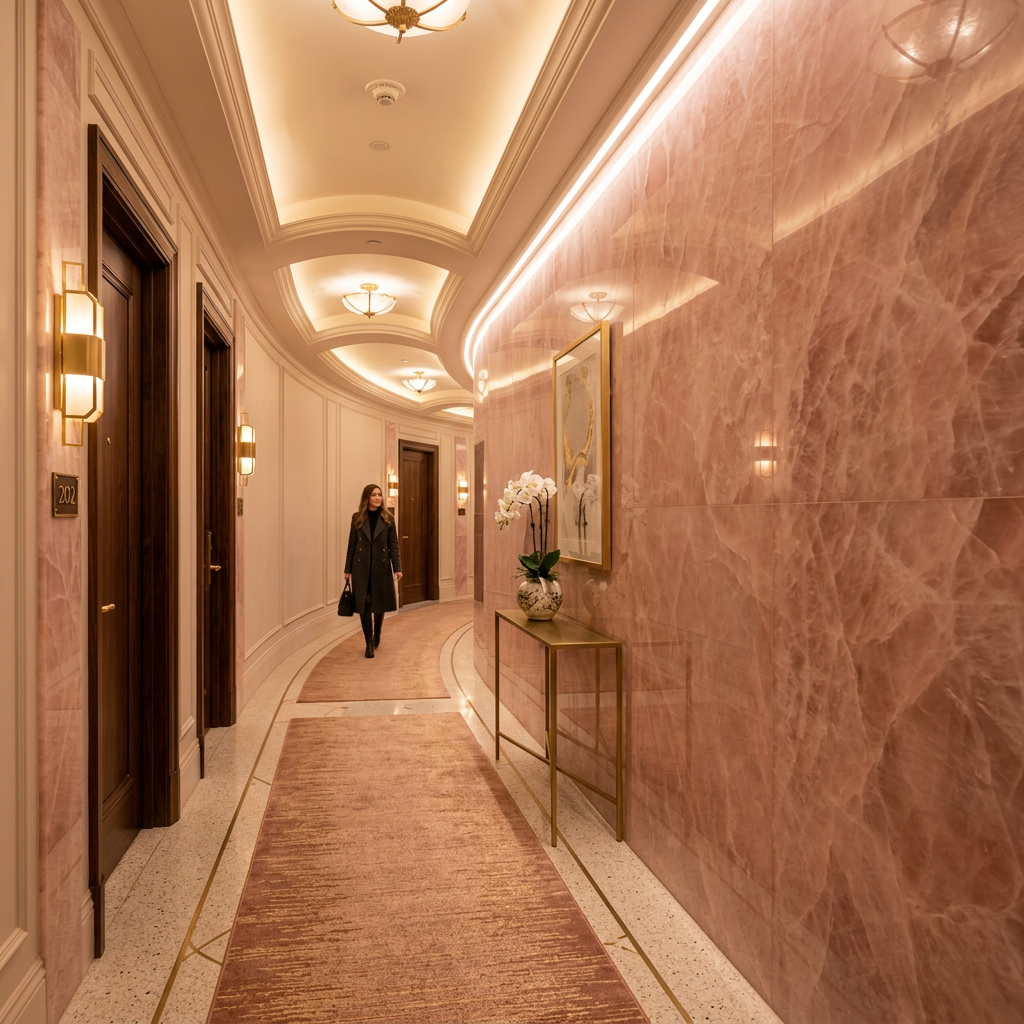 Rose Quartz Hotel Corridor Panels