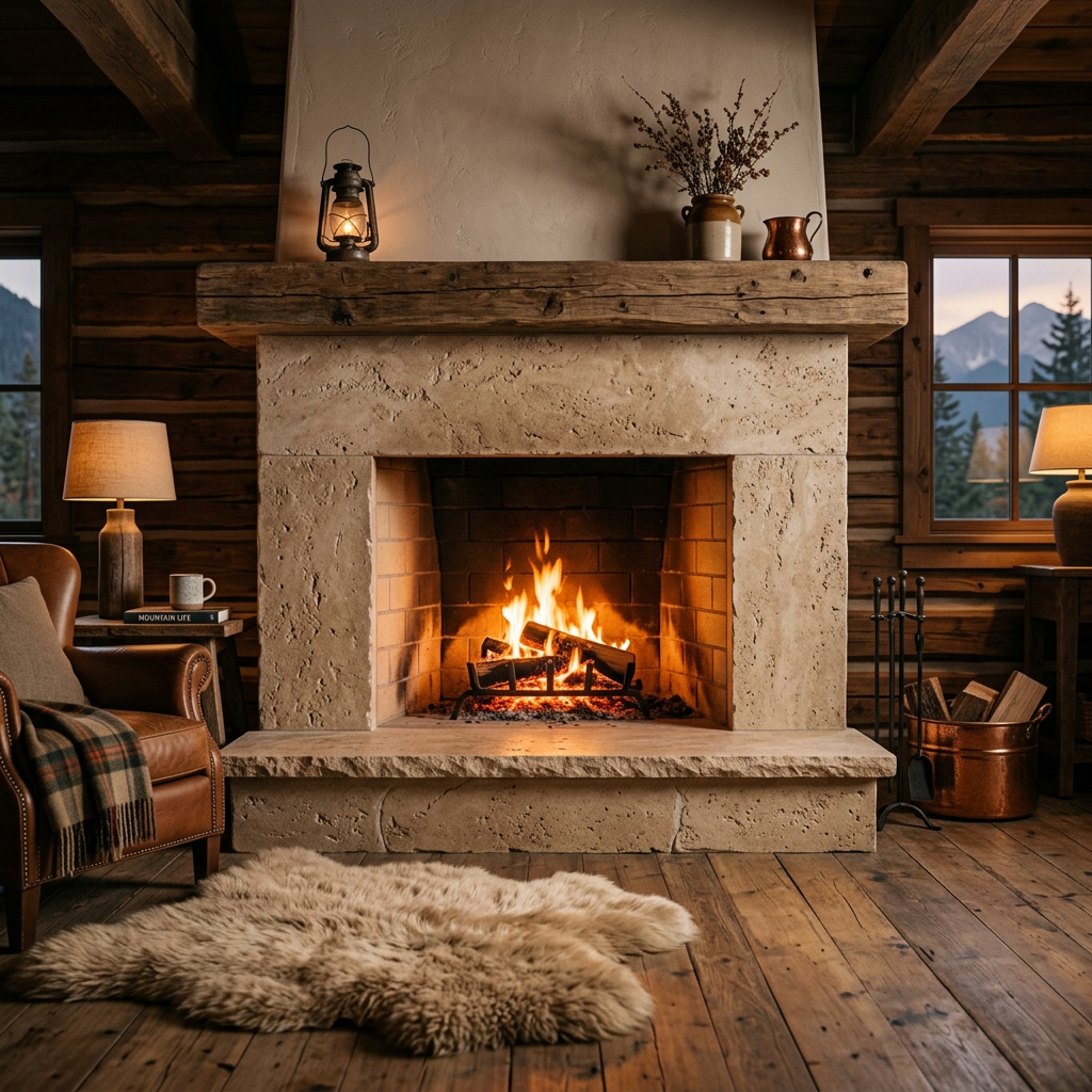 Chalet Beige Porcelain Hearth