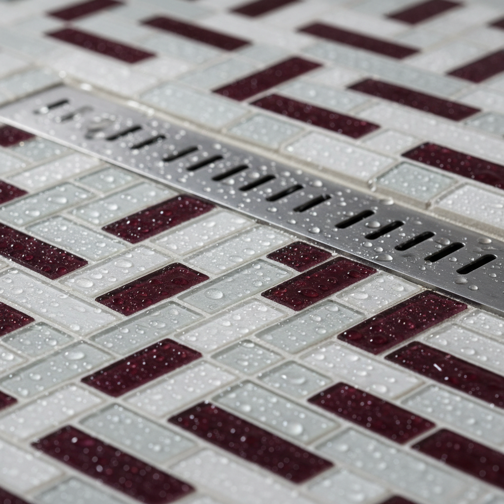Bordeaux Mix Underfoot in the Shower