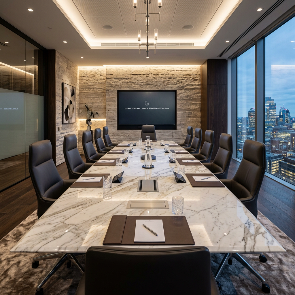 Executive Boardroom with Marble Table