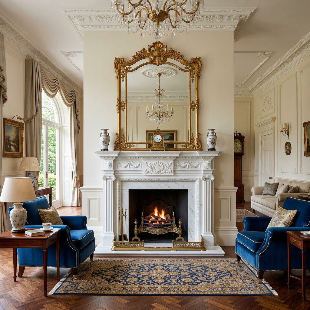 Classical Statuario Marble Mantle