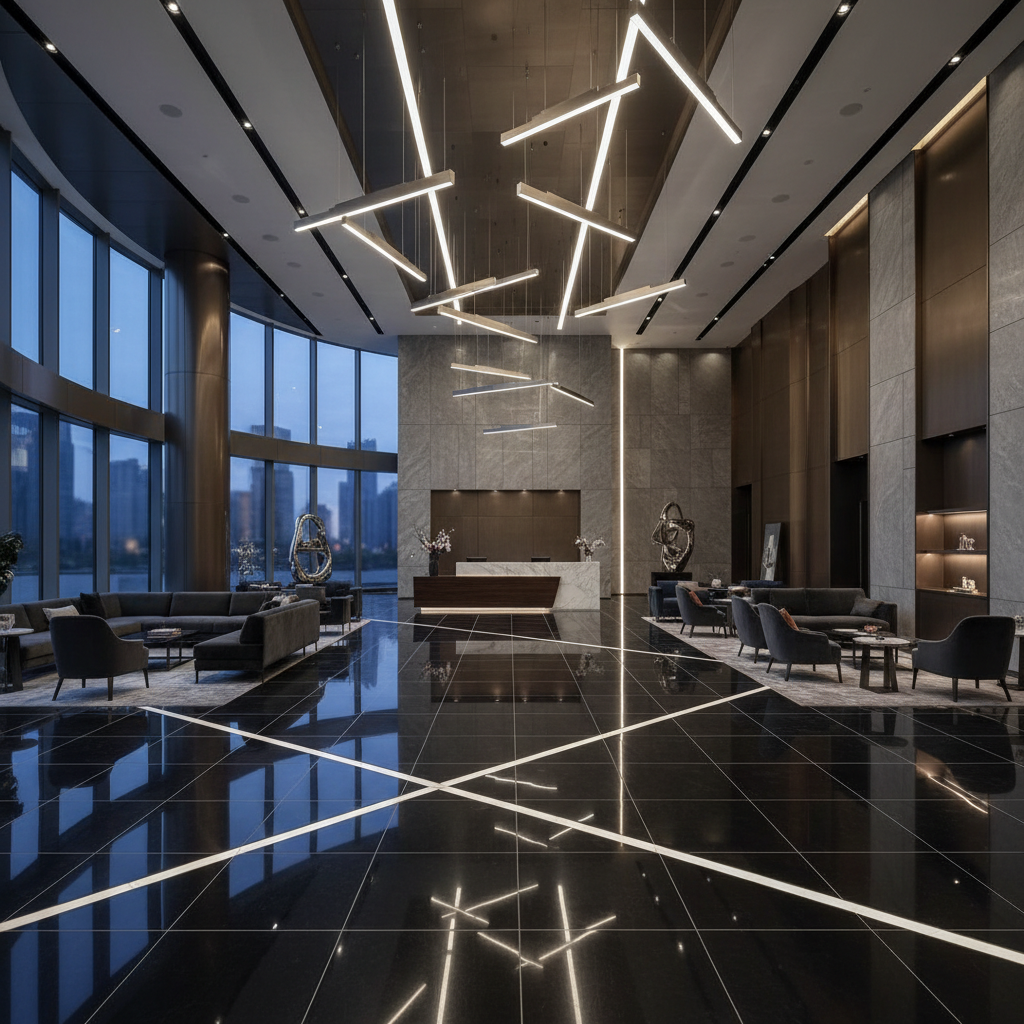 Noir Absolu in Commercial Spaces