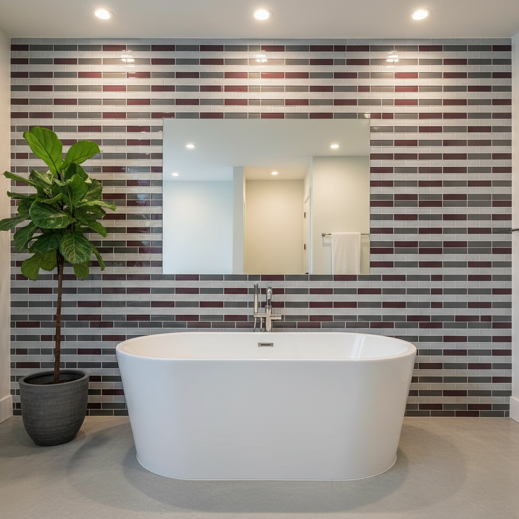 Full Bathroom Wall in Mosaic