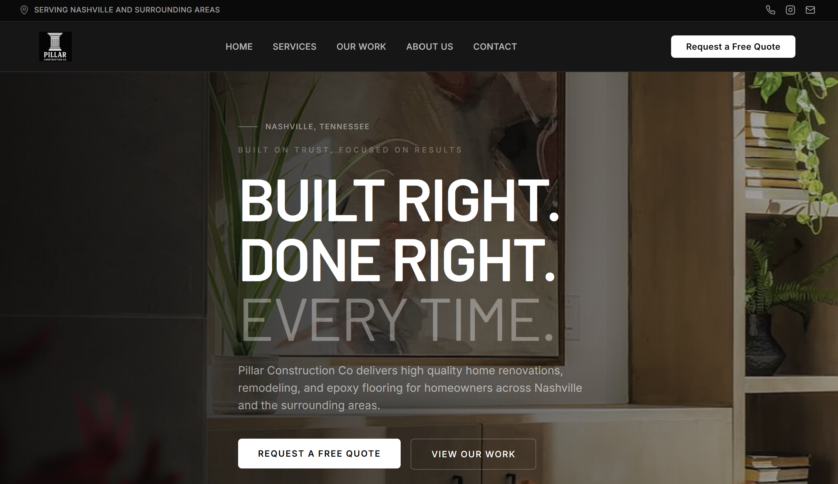 Construction Landing page template preview