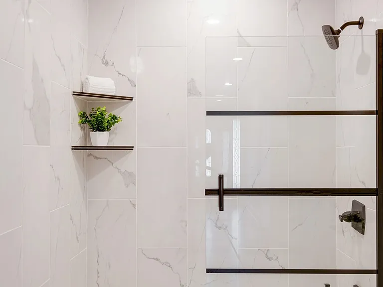 White Marble Tub Surround
