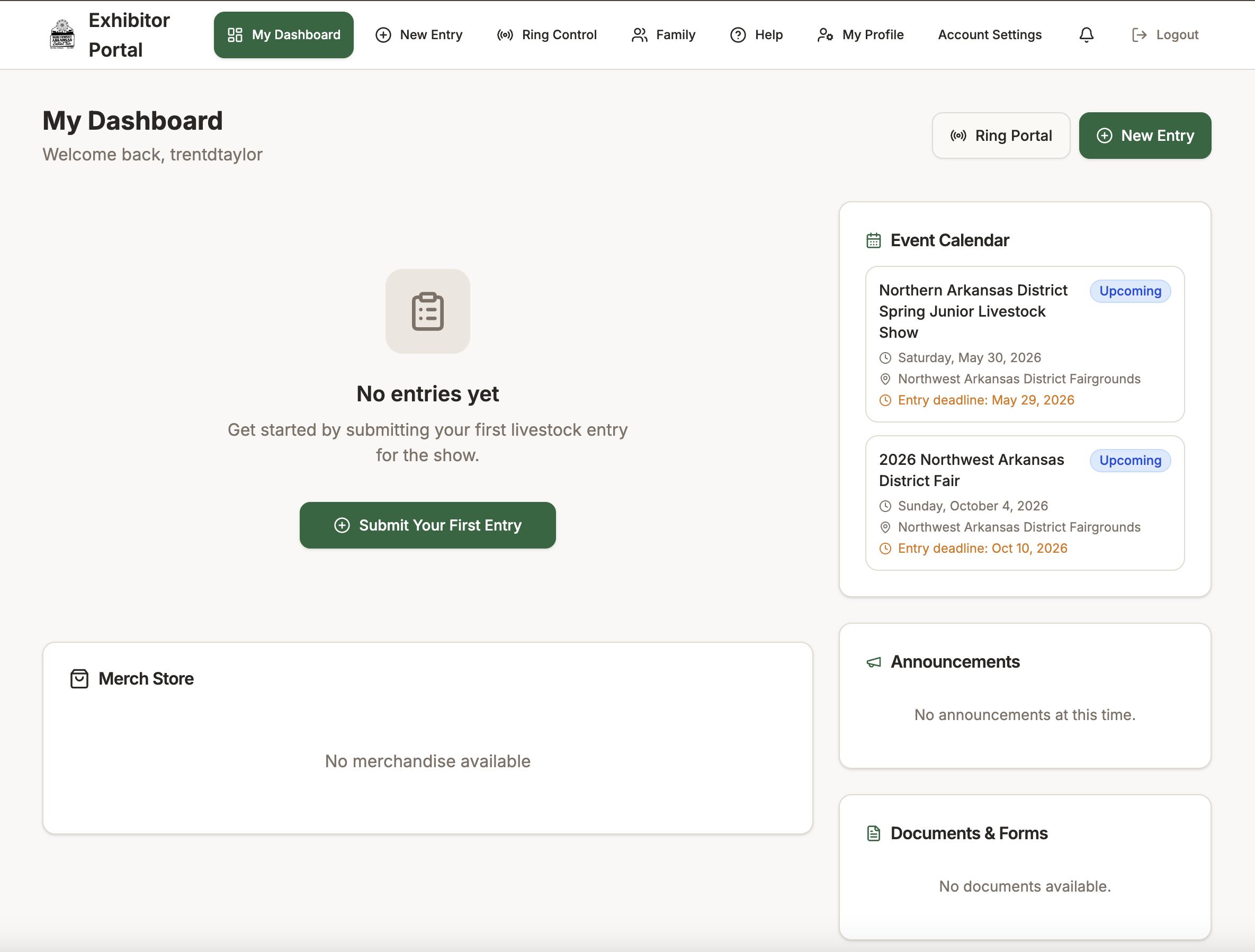 Exhibitor Portal template preview
