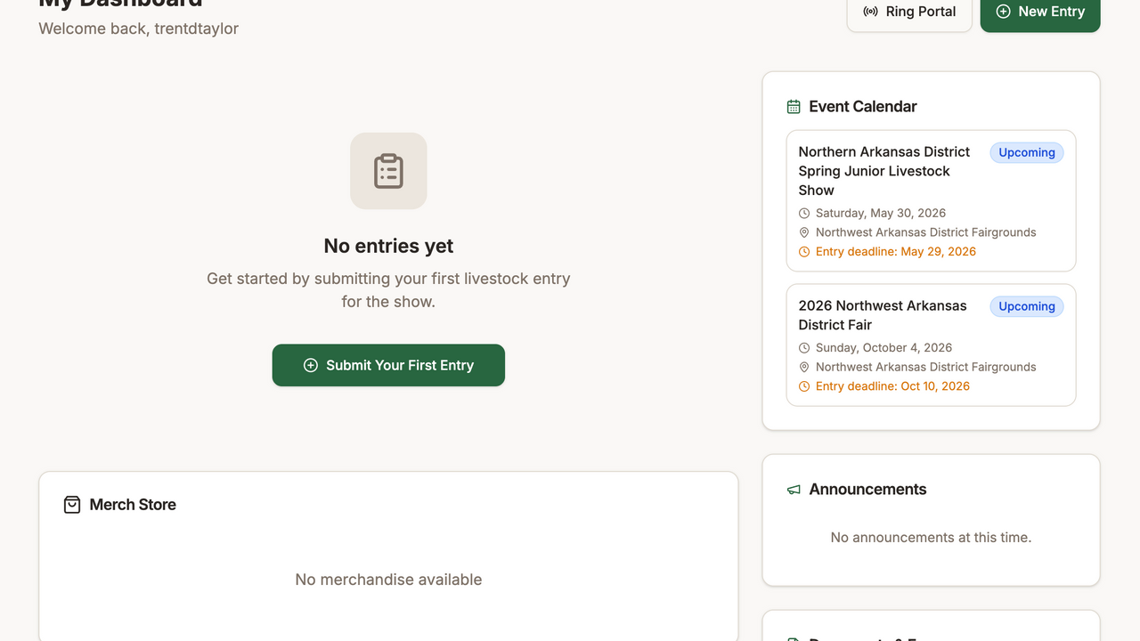 Exhibitor Portal template preview
