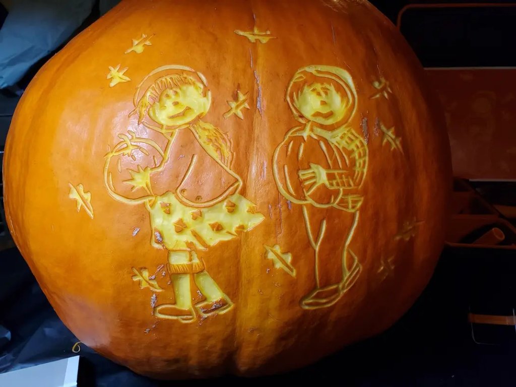 Kids Holding Pumpkins