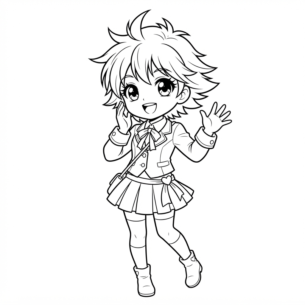 Anime sample coloring page