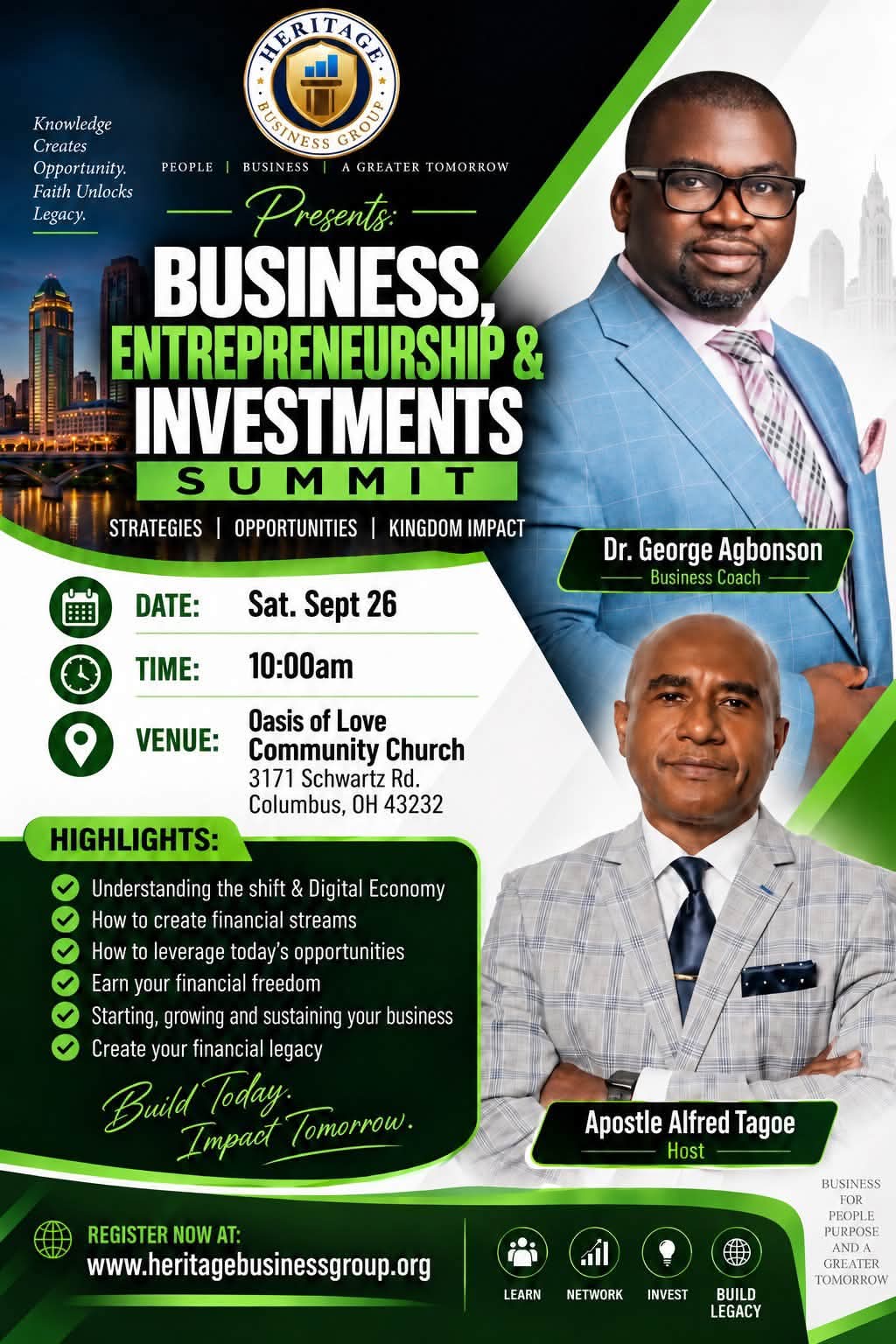 Columbus Business Conference flyer