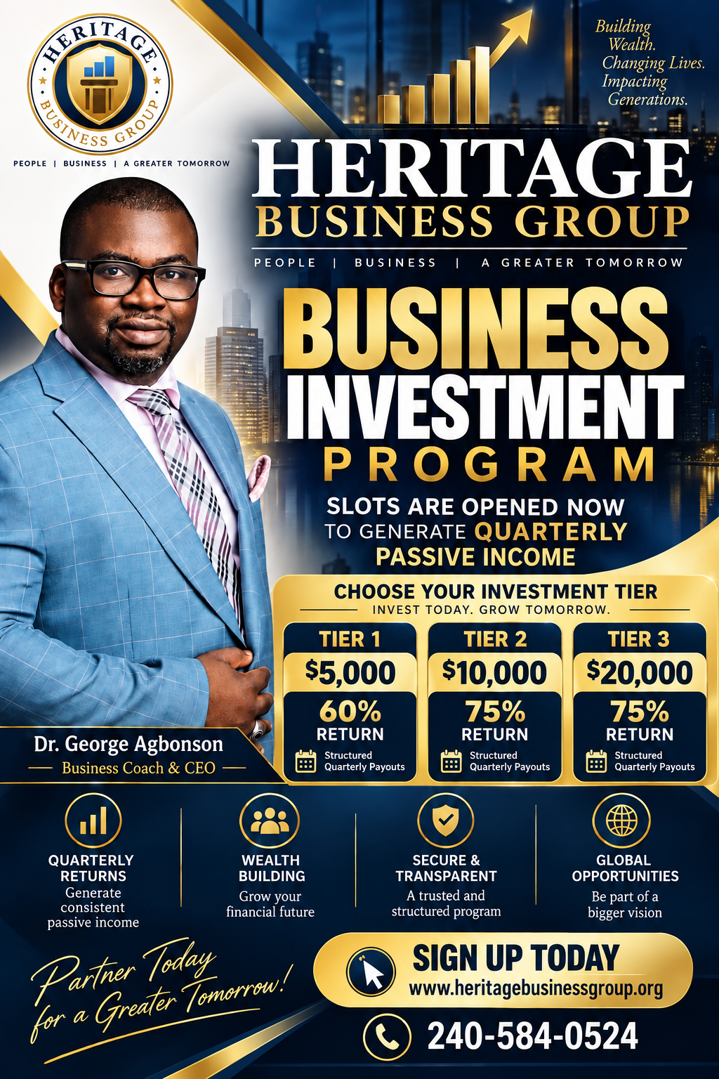 Heritage Business Group - Business Investment Program