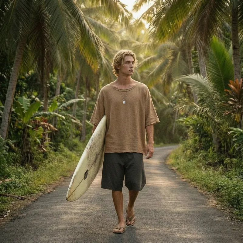 Libre clothing - handcrafted tee on natural wood rack