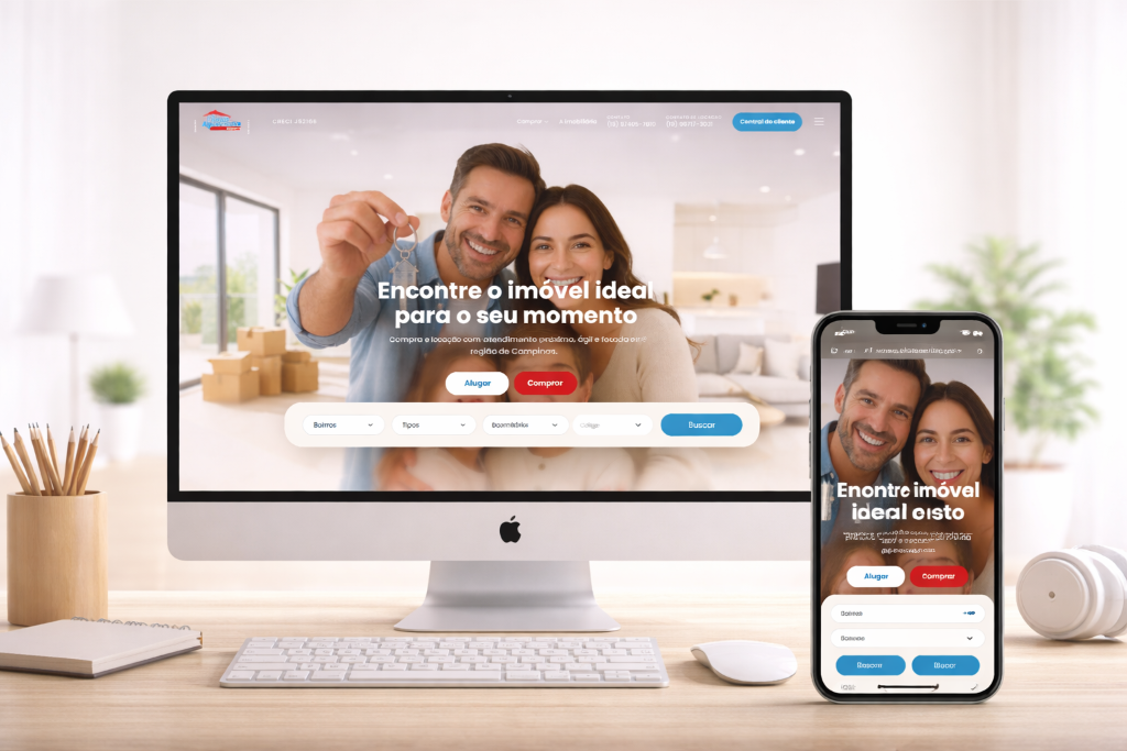 Site profissional para imobiliária