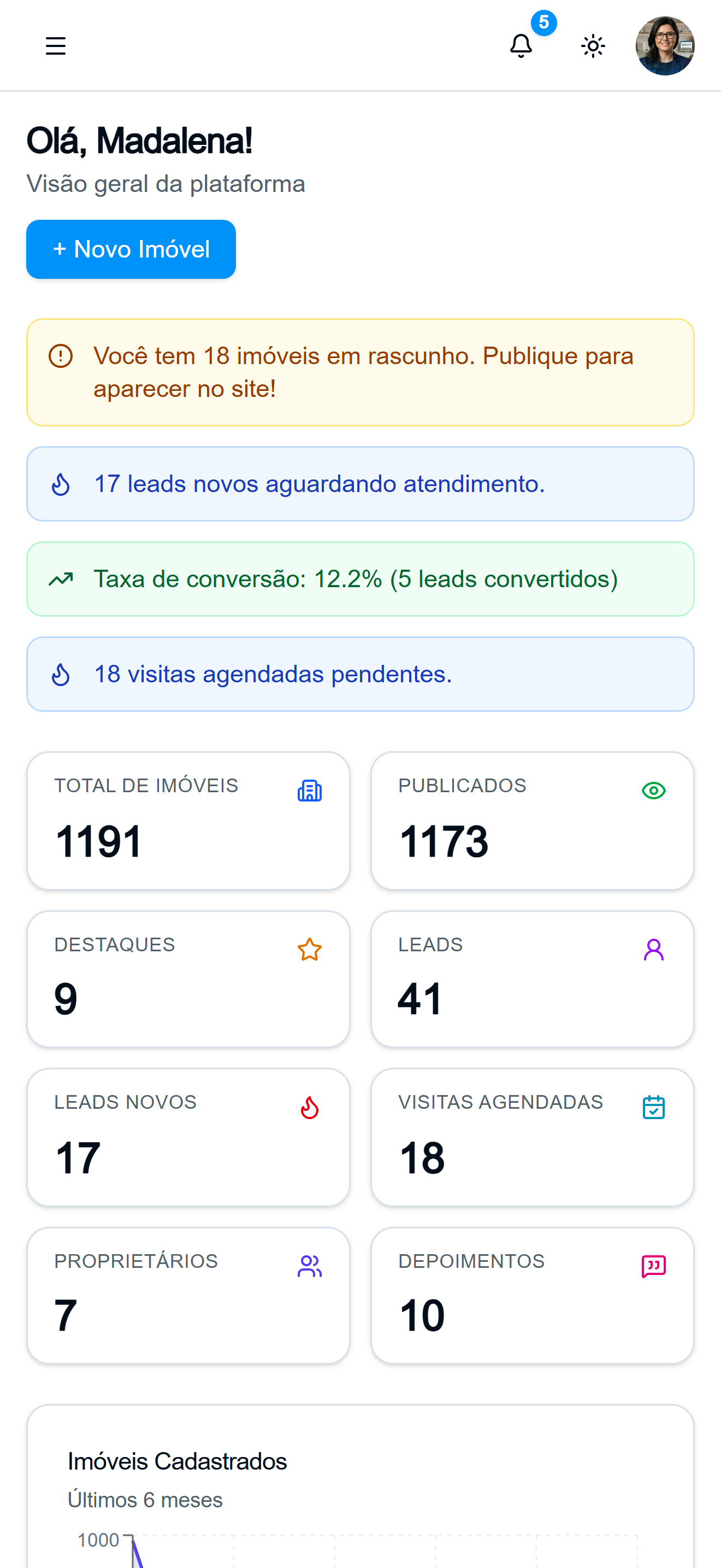 Gestor Imobiliária no celular - versão mobile do Gestor Vendas