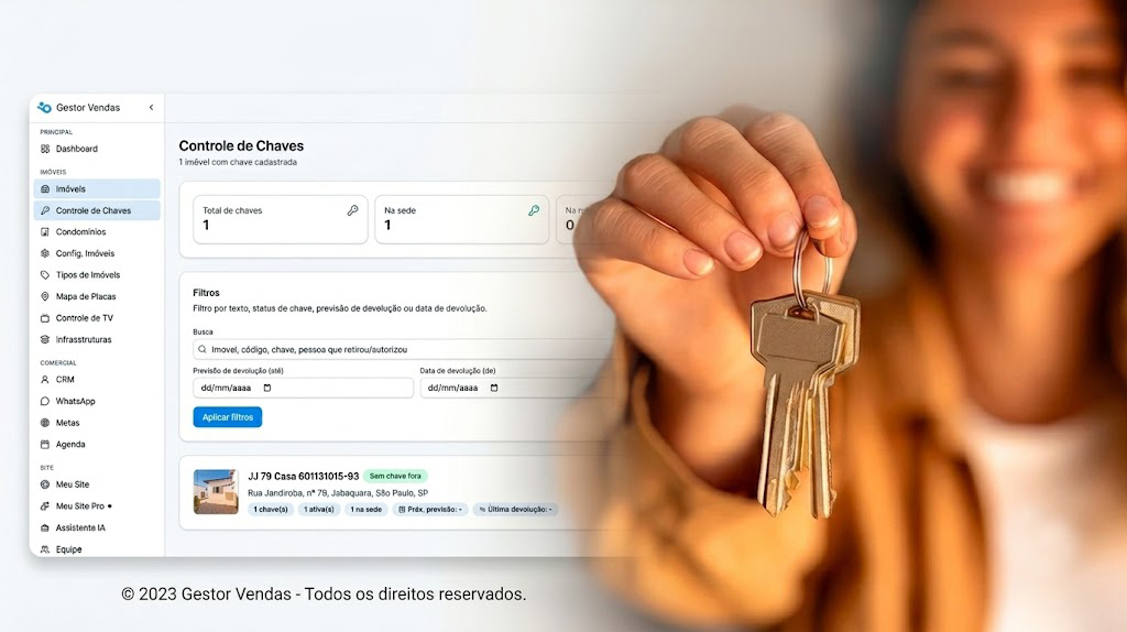 Controle de Chaves - Sistema Gestor Imobiliária