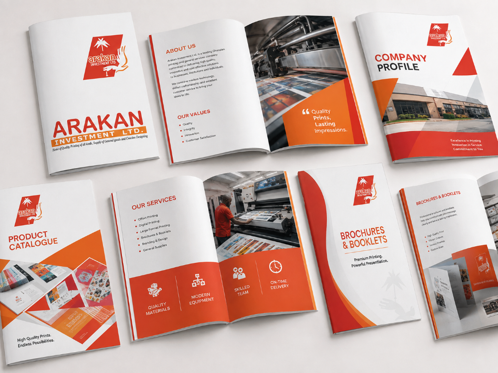 Brochures, catalogues, and company profiles printed in Accra, Ghana