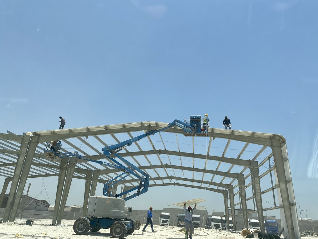 Industrial Warehouse — Steel Frame Erection