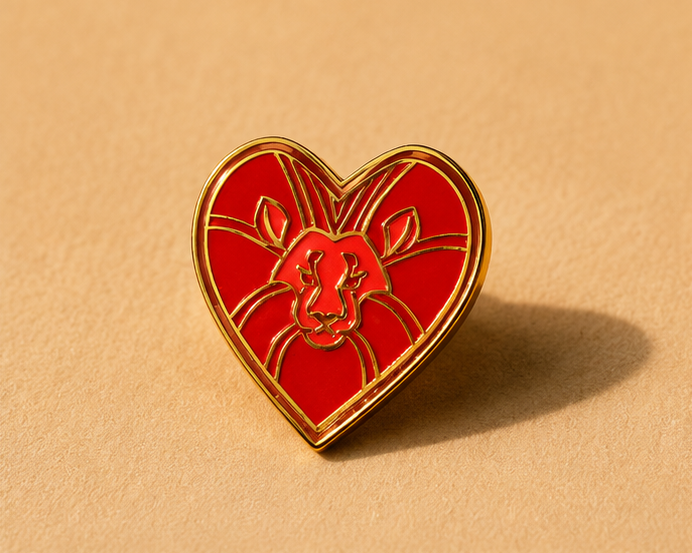 Lion Heart enamel pin