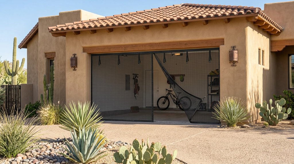Mesh Magnetic Garage Screen Door