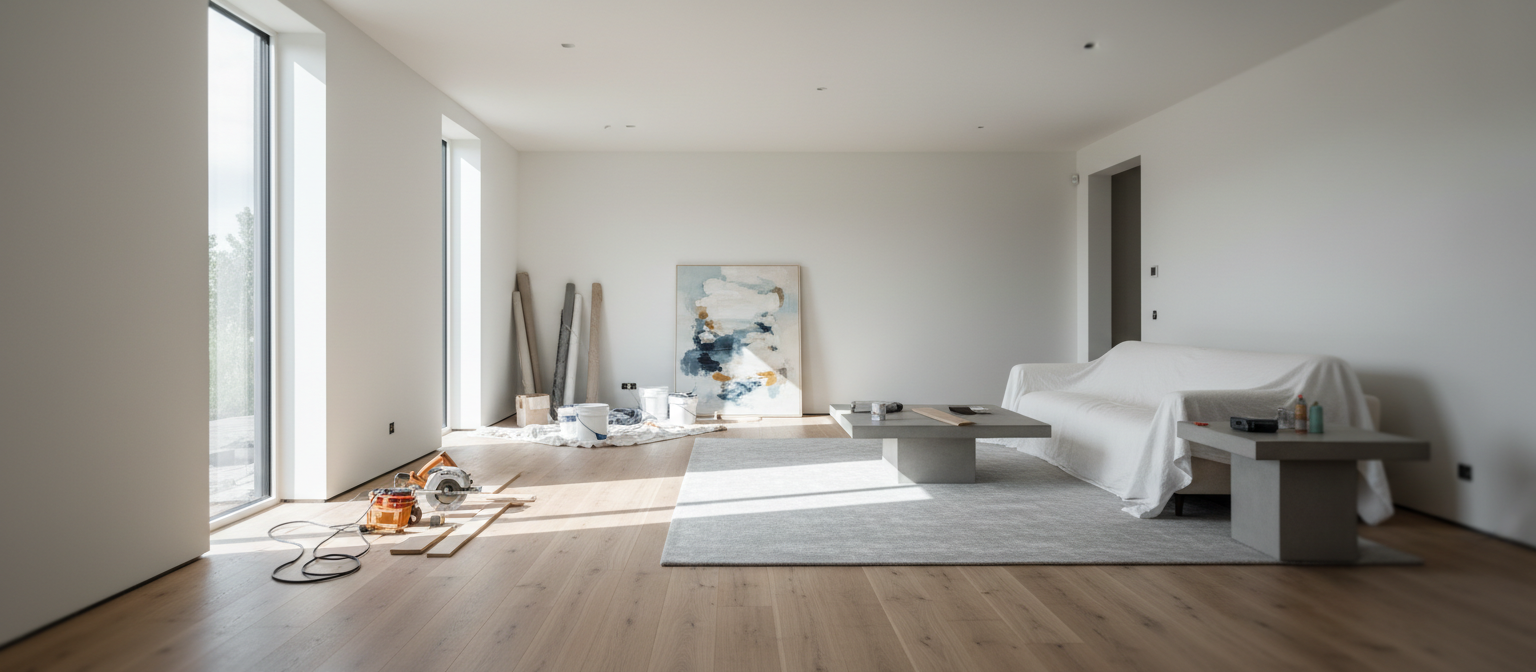 Modern renovated home interior