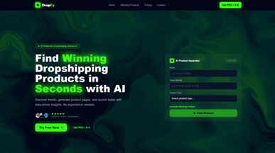 Dropfy — Product Analysis Tool template preview