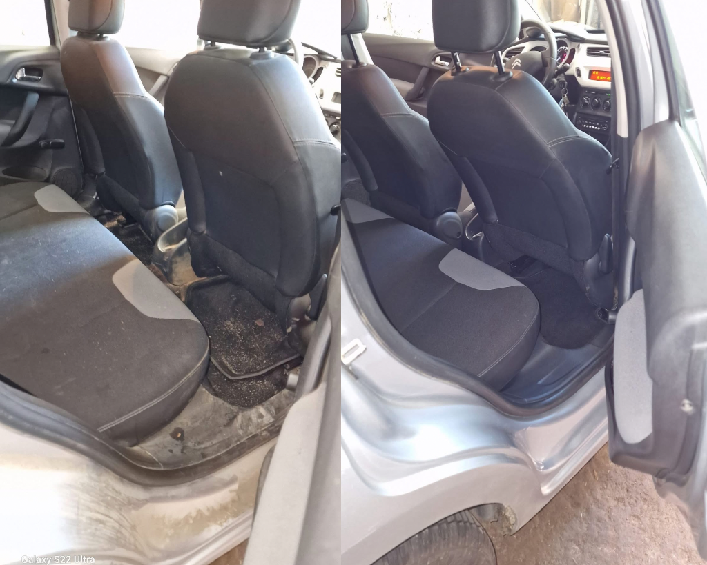 Intérieur Citroën — nettoyage complet — après