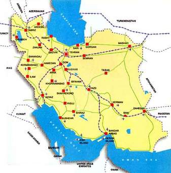 Ministry map of Iran showing evangelism reach