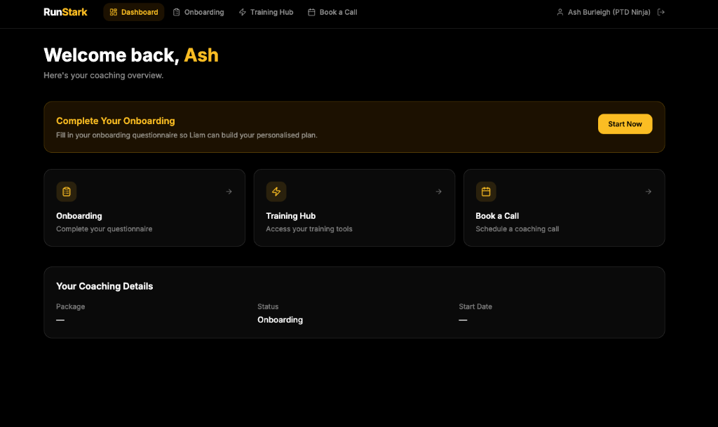 Custom coaching portal