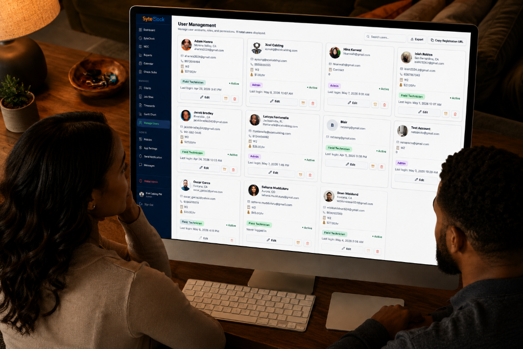 SyteClock User Management