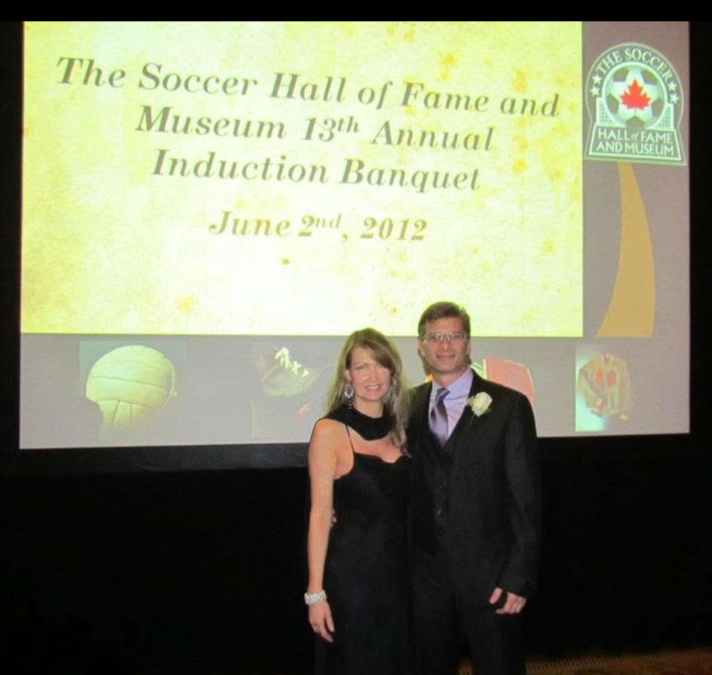 George Mrsic and wife at Canada Soccer Hall of Fame