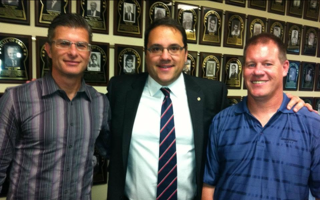 George Mrsic with Victor Montagliani and Kevin Riley