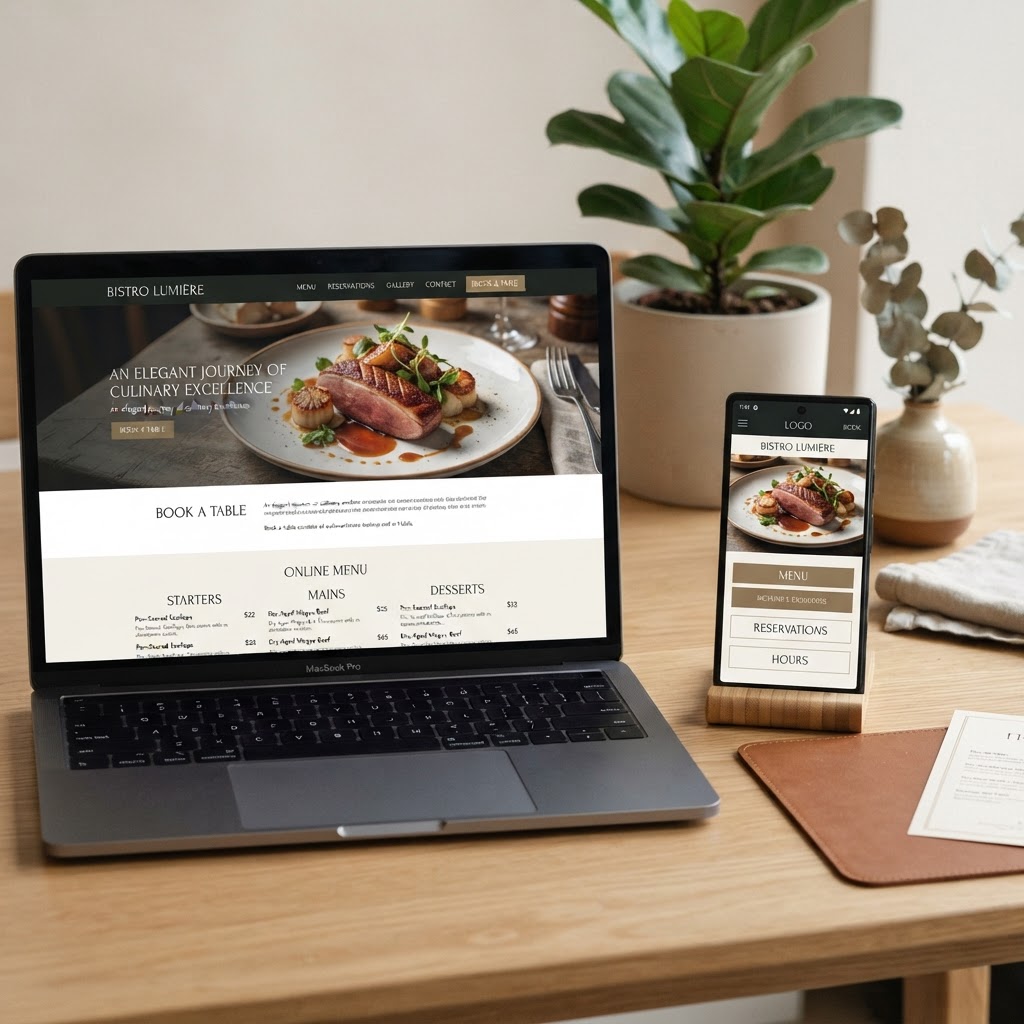 Restaurant website example