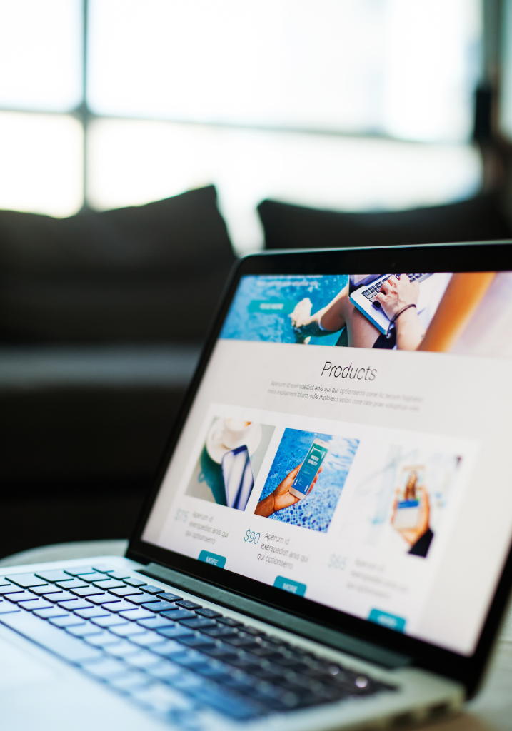 Digital marketing on laptop