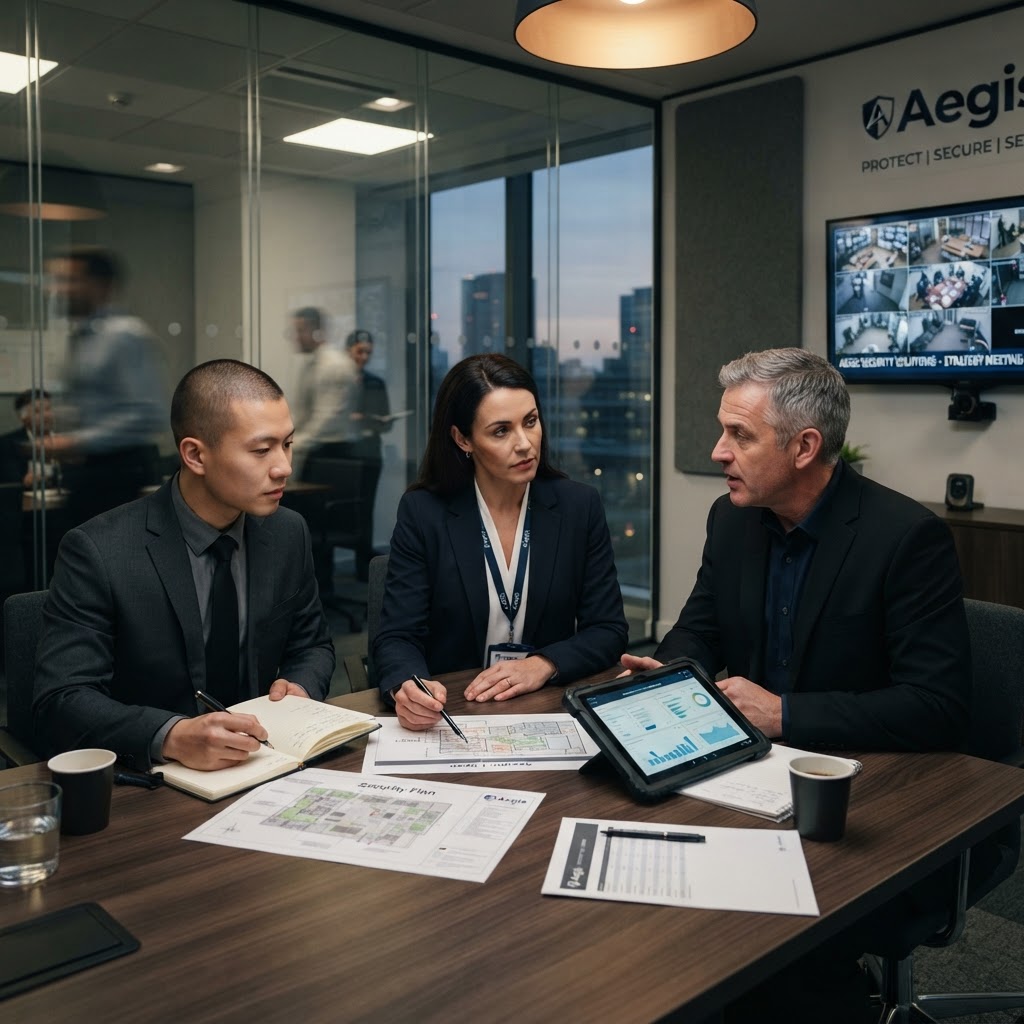 Optics Action Security professionals in consultation
