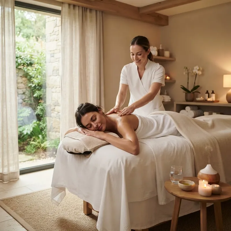 Client relaxing during a gentle full-body relaxation massage at Zelica HealthLand, West Melbourne