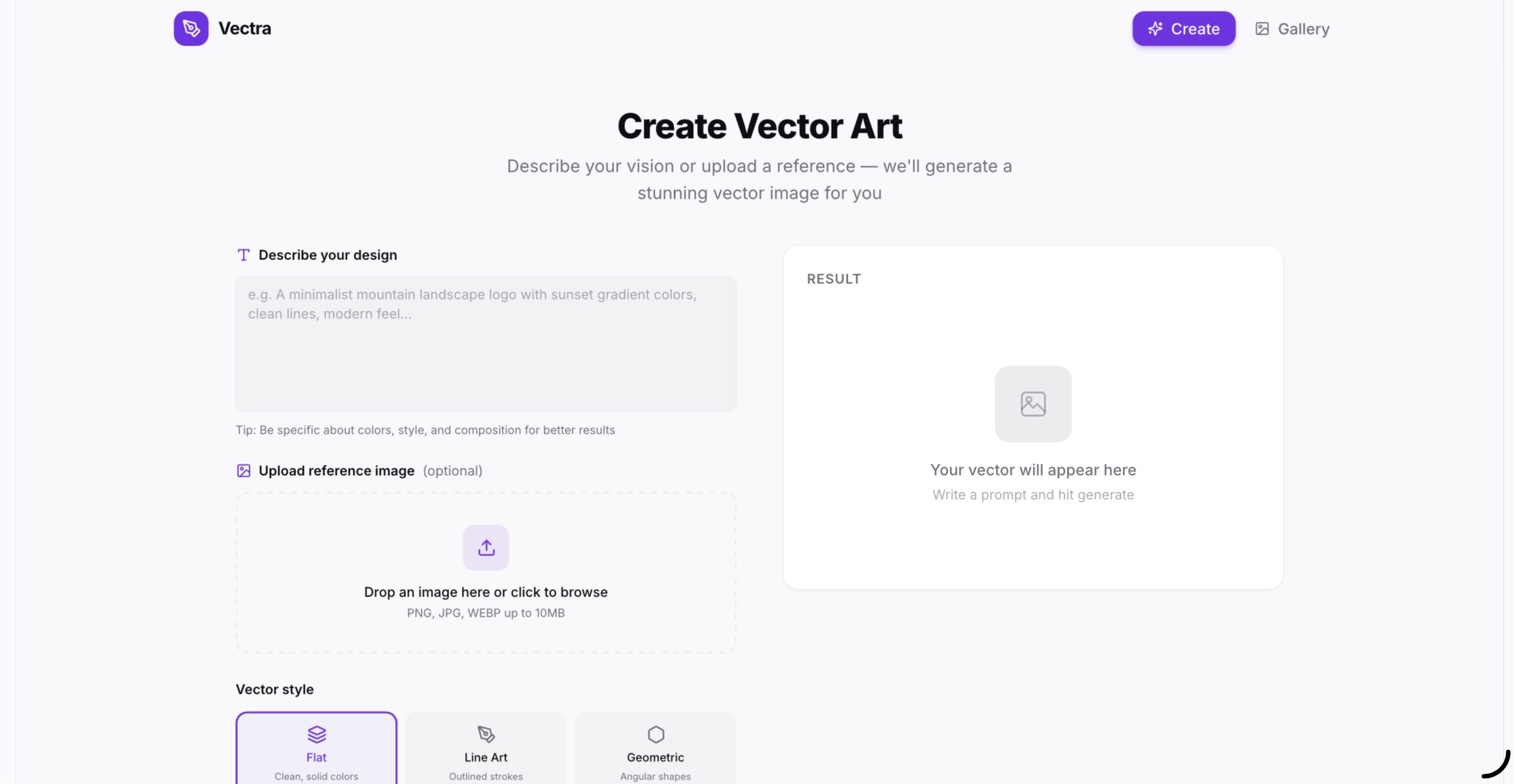 Vector AI  template preview