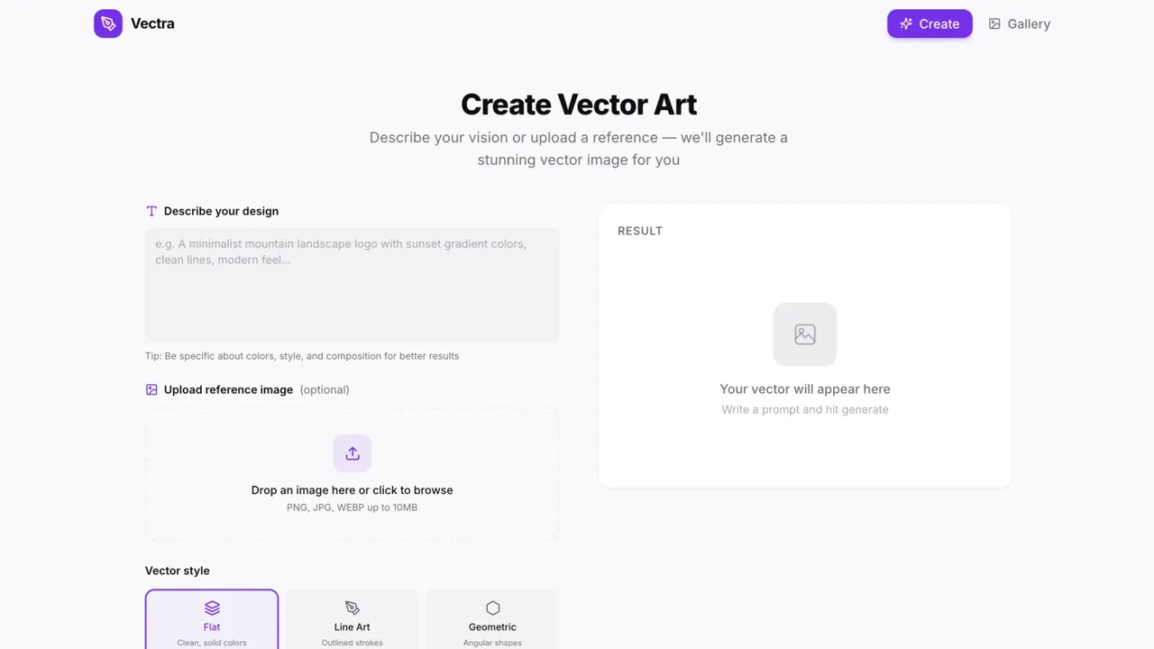 Vector AI  template preview