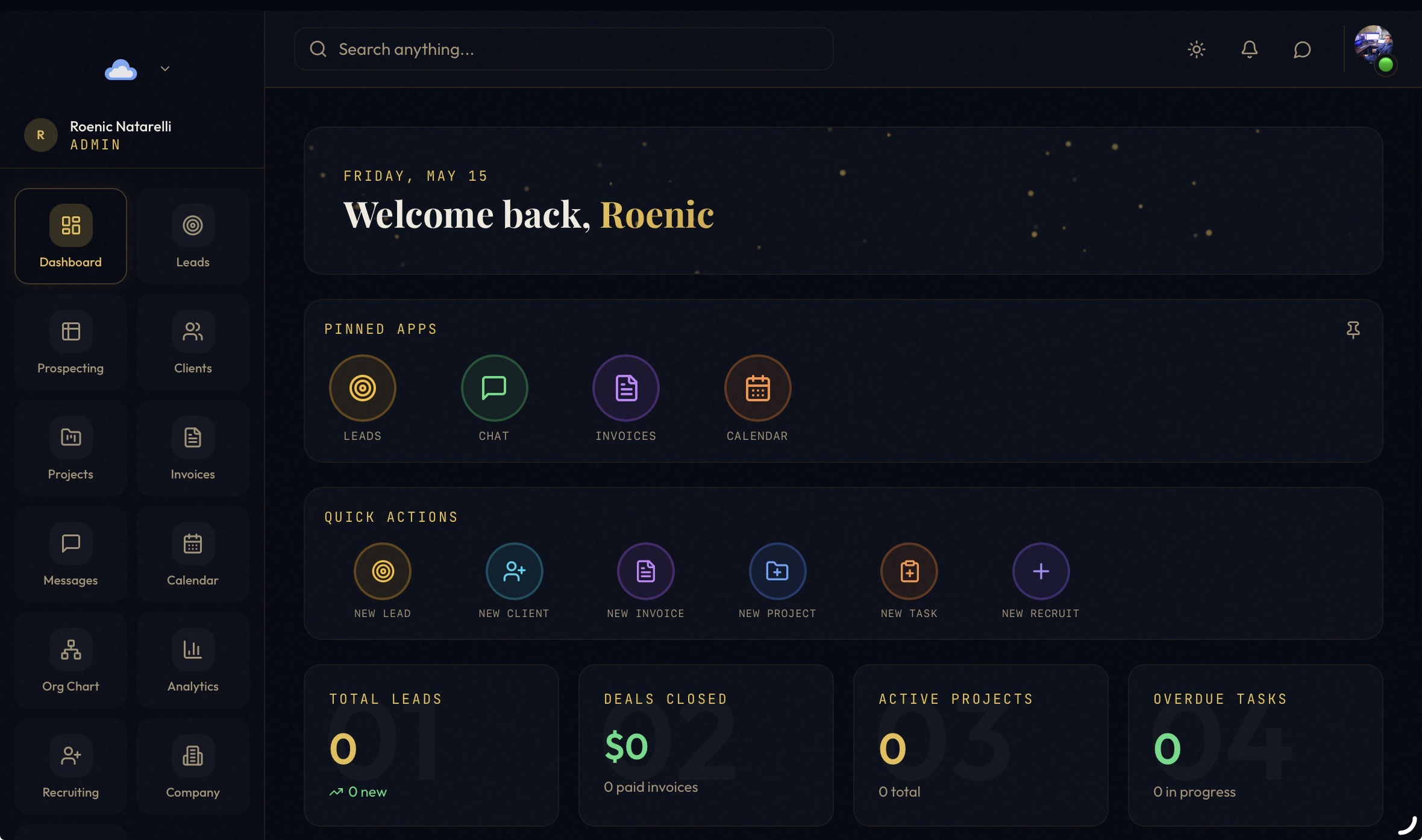 The Great CRM template preview