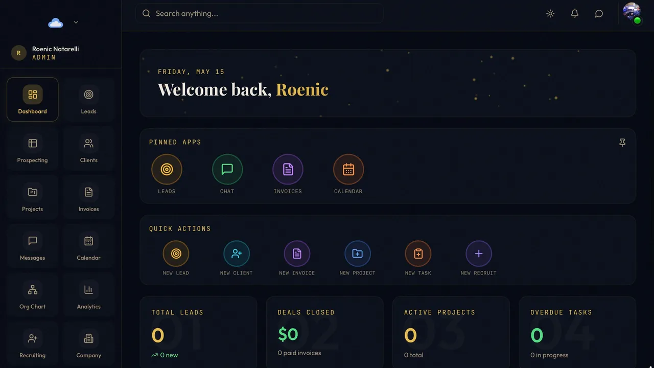 The Great CRM template preview
