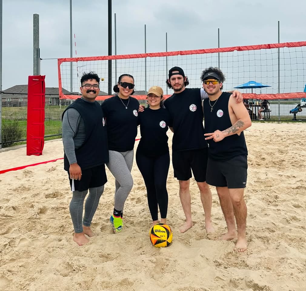 Team photo with volleyball