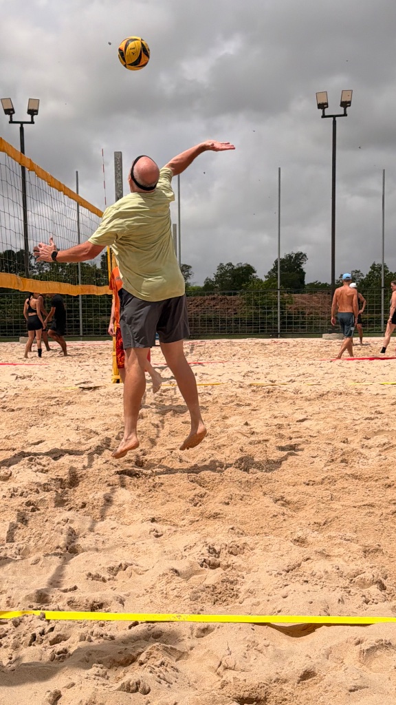Jump spike at the net