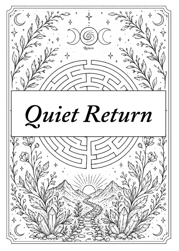 A Quiet Return — Coloring Lantern Card