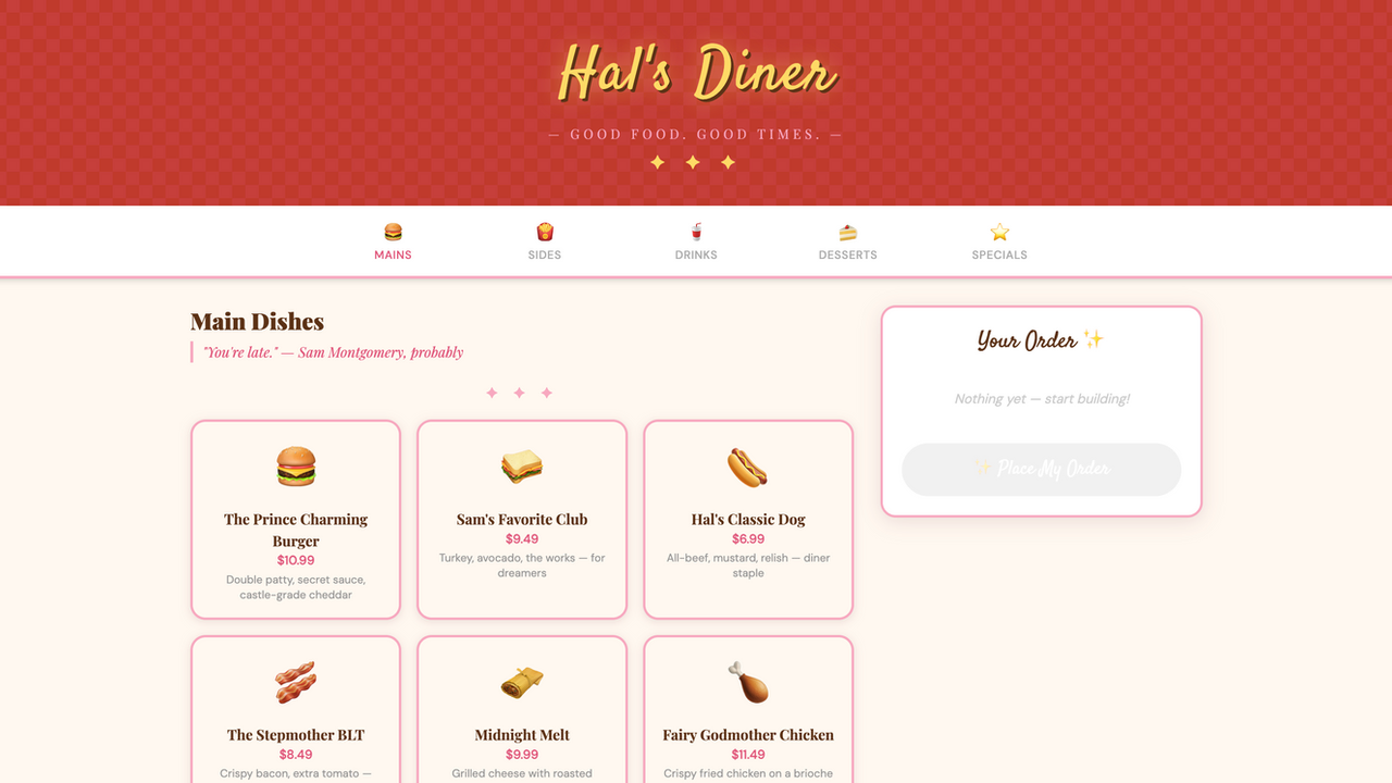 Food Ordering - Diner Dash template preview