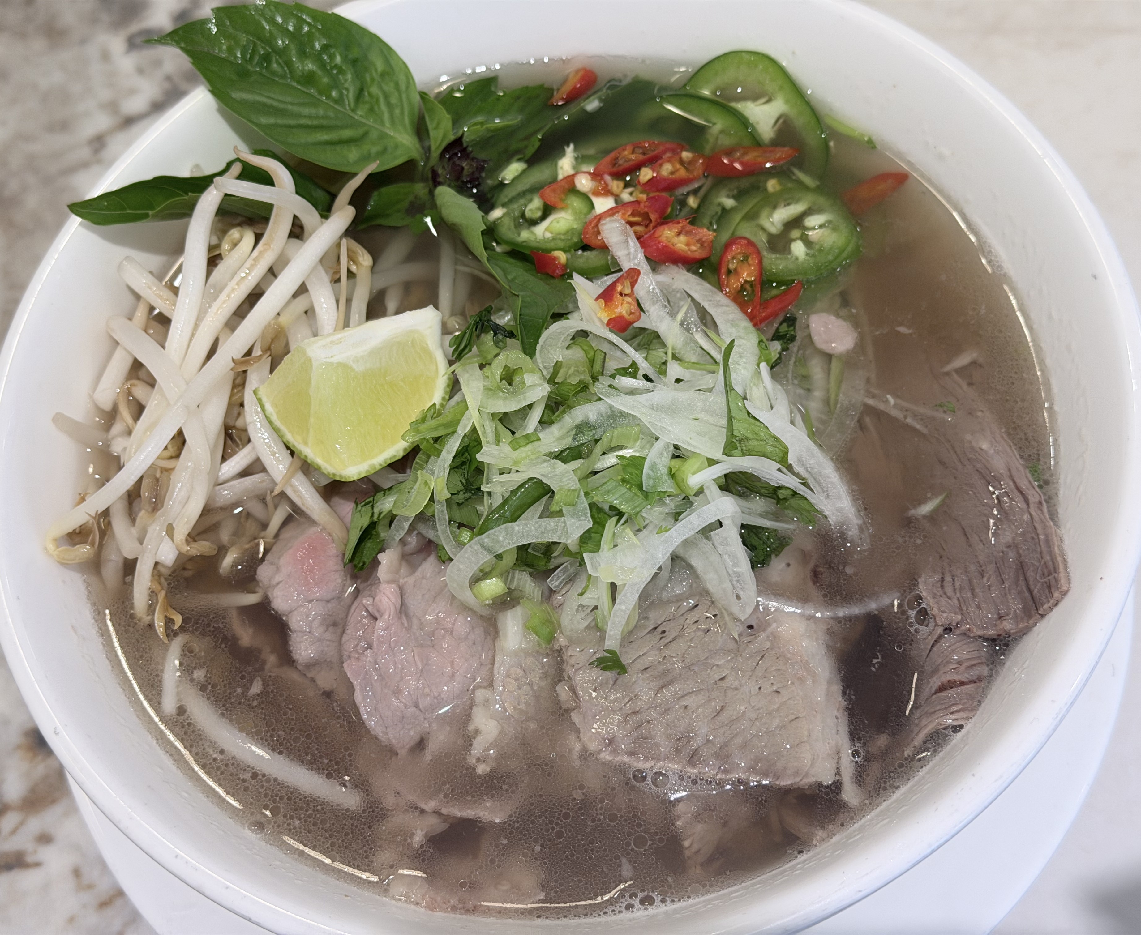 Steaming bowl of Vietnamese pho 1