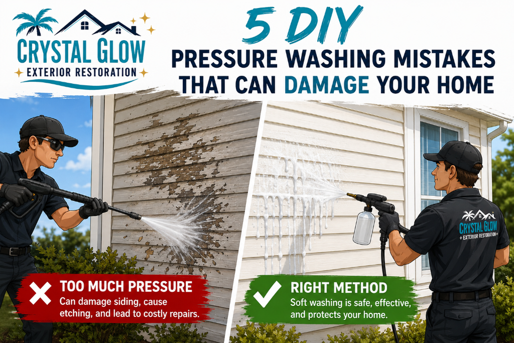 5 DIY Pressure Washing Mistakes That Can Damage Your Home