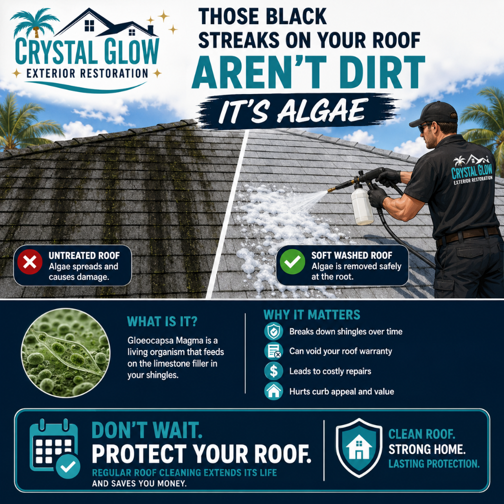 Those Black Streaks on Your Roof Aren't Dirt, It's Algae